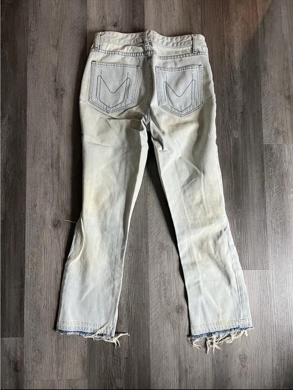 Show Me Your MUMU cropped light Wash Women’s Jeans with Back Pocket Stitching